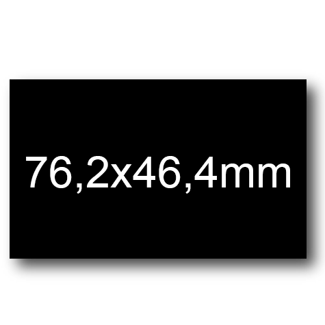 wereinaristea EtichetteAutoadesive, 76,2x46,4(46,4x76,2mm) Carta NERO, adesivo Permanente, angoli arrotondati, per ink-jet, laser e fotocopiatrici, su foglio A4 (210x297mm).