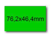 wereinaristea EtichetteAutoadesive, 76,2x46,4(46,4x76,2mm) Carta VERDE, adesivo Permanente, angoli arrotondati, per ink-jet, laser e fotocopiatrici, su foglio A4 (210x297mm) bra3080VE