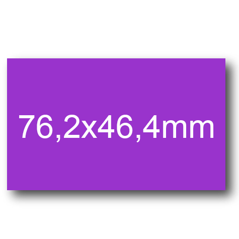 wereinaristea EtichetteAutoadesive, 76,2x46,4(46,4x76,2mm) Carta VIOLA, adesivo Permanente, angoli arrotondati, per ink-jet, laser e fotocopiatrici, su foglio A4 (210x297mm).