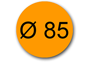 wereinaristea EtichetteAutoadesive rotonde, diametro 85mm ARANCIONE, adesivo Permanente, per ink-jet, laser e fotocopiatrici, su foglio A4 (210x297mm) bra3082AR