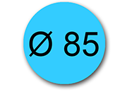 wereinaristea EtichetteAutoadesive rotonde, diametro 85mm AZZURRO, adesivo Permanente, per ink-jet, laser e fotocopiatrici, su foglio A4 (210x297mm) bra3082AZ
