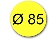 wereinaristea EtichetteAutoadesive rotonde, diametro 85mm GIALLO, adesivo Permanente, per ink-jet, laser e fotocopiatrici, su foglio A4 (210x297mm) bra3082GI