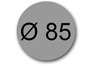 wereinaristea EtichetteAutoadesive rotonde, diametro 85mm BRA3082GR.