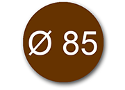wereinaristea EtichetteAutoadesive rotonde, diametro 85mm bra3082MA.