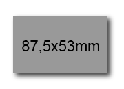 wereinaristea EtichetteAutoadesive, 87,5x53(53x87,5mm) Carta GRIGIO, adesivo Permanente, angoli a spigolo, per ink-jet, laser e fotocopiatrici, su foglio A4 (210x297mm) bra3084gr