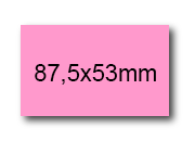 wereinaristea EtichetteAutoadesive, 87,5x53(53x87,5mm) Carta ROSA, adesivo Permanente, angoli a spigolo, per ink-jet, laser e fotocopiatrici, su foglio A4 (210x297mm) bra3084RS