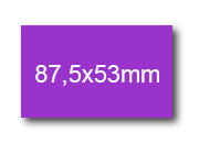wereinaristea EtichetteAutoadesive, 87,5x53(53x87,5mm) Carta VIOLA, adesivo Permanente, angoli a spigolo, per ink-jet, laser e fotocopiatrici, su foglio A4 (210x297mm) bra3084VI