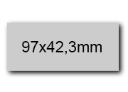 wereinaristea EtichetteAutoadesive, Poliestere CartaARGENTO opaco, 97x42,3(42,3x97mm) Carta plaPL113550.
