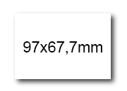 wereinaristea EtichetteAutoadesive, 97x67,7(67,7x97mm) Carta BIANCO, adesivo Permanente, angoli a spigolo, per ink-jet, laser e fotocopiatrici, su foglio A4 (210x297mm) bra3089