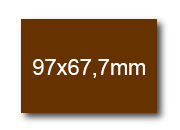 wereinaristea EtichetteAutoadesive, 97x67,7(67,7x97mm) Carta MARRONE, adesivo Permanente, angoli a spigolo, per ink-jet, laser e fotocopiatrici, su foglio A4 (210x297mm).