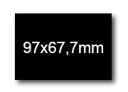 wereinaristea EtichetteAutoadesive, 97x67,7(67,7x97mm) Carta NERO, adesivo Permanente, angoli a spigolo, per ink-jet, laser e fotocopiatrici, su foglio A4 (210x297mm) bra3089NE