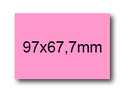 wereinaristea EtichetteAutoadesive, 97x67,7(67,7x97mm) Carta ROSA, adesivo Permanente, angoli a spigolo, per ink-jet, laser e fotocopiatrici, su foglio A4 (210x297mm).