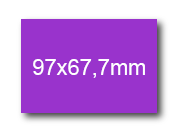 wereinaristea EtichetteAutoadesive, 97x67,7(67,7x97mm) Carta VIOLA, adesivo Permanente, angoli a spigolo, per ink-jet, laser e fotocopiatrici, su foglio A4 (210x297mm) bra3089VI
