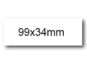 wereinaristea EtichetteAutoadesive, 99x34(34x99mm) Carta BIANCO, adesivo Permanente, angoli a spigolo, per ink-jet, laser e fotocopiatrici, su foglio A4 (210x297mm) bra3090