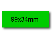 wereinaristea EtichetteAutoadesive, 99x34(34x99mm) Carta VERDE, adesivo Permanente, angoli a spigolo, per ink-jet, laser e fotocopiatrici, su foglio A4 (210x297mm) bra3090VE