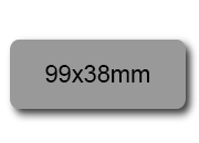 wereinaristea EtichetteAutoadesive, 99x38(38x99mm) Carta GRIGIO, adesivo Permanente, angoli arrotondati, per ink-jet, laser e fotocopiatrici, su foglio A4 (210x297mm) bra3091gr