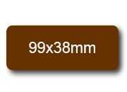 wereinaristea EtichetteAutoadesive, 99x38(38x99mm) Carta MARRONE, adesivo Permanente, angoli arrotondati, per ink-jet, laser e fotocopiatrici, su foglio A4 (210x297mm).