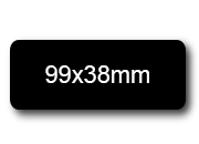 wereinaristea EtichetteAutoadesive, 99x38(38x99mm) Carta NERO, adesivo Permanente, angoli arrotondati, per ink-jet, laser e fotocopiatrici, su foglio A4 (210x297mm).