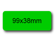 wereinaristea EtichetteAutoadesive, 99x38(38x99mm) Carta VERDE, adesivo Permanente, angoli arrotondati, per ink-jet, laser e fotocopiatrici, su foglio A4 (210x297mm) bra3091VE
