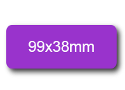 wereinaristea EtichetteAutoadesive, 99x38(38x99mm) Carta VIOLA, adesivo Permanente, angoli arrotondati, per ink-jet, laser e fotocopiatrici, su foglio A4 (210x297mm) bra3091VI