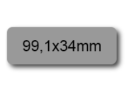 wereinaristea EtichetteAutoadesive, 99,1x34(34x99,1mm) Carta GRIGIO, adesivo Permanente, angoli arrotondati, per ink-jet, laser e fotocopiatrici, su foglio A4 (210x297mm) bra3092gr