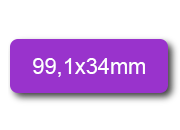 wereinaristea EtichetteAutoadesive, 99,1x34(34x99,1mm) Carta VIOLA, adesivo Permanente, angoli arrotondati, per ink-jet, laser e fotocopiatrici, su foglio A4 (210x297mm) bra3092VI