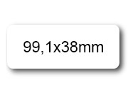 wereinaristea EtichetteAutoadesive 99,1x38,1(38,1x99,1mm) Carta BIANCO, adesivo Permanente, per ink-jet ad alta risoluzione, carta COPRENTE OPACA da 90 grammi, su foglio A4 (210x297mm).