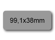 wereinaristea EtichetteAutoadesive, 99,1x38,1(38,1x99,1mm) Carta GRIGIO, adesivo Permanente, angoli arrotondati, per ink-jet, laser e fotocopiatrici, su foglio A4 (210x297mm) bra3093gr