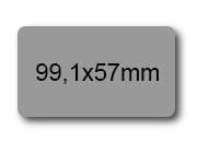 wereinaristea EtichetteAutoadesive, 99,1x57(57x99,1mm) Carta GRIGIO, adesivo Permanente, angoli arrotondati, per ink-jet, laser e fotocopiatrici, su foglio A4 (210x297mm) bra3095gr