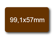 wereinaristea EtichetteAutoadesive, 99,1x57(57x99,1mm) Carta MARRONE, adesivo Permanente, angoli arrotondati, per ink-jet, laser e fotocopiatrici, su foglio A4 (210x297mm).