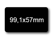 wereinaristea EtichetteAutoadesive, 99,1x57(57x99,1mm) Carta NERO, adesivo Permanente, angoli arrotondati, per ink-jet, laser e fotocopiatrici, su foglio A4 (210x297mm).