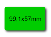 wereinaristea EtichetteAutoadesive, 99,1x57(57x99,1mm) Carta VERDE, adesivo Permanente, angoli arrotondati, per ink-jet, laser e fotocopiatrici, su foglio A4 (210x297mm).