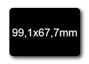 wereinaristea EtichetteAutoadesive, 99,1x67,7(67,7x99,1mm) Carta NERO, adesivo Permanente, angoli arrotondati, per ink-jet, laser e fotocopiatrici, su foglio A4 (210x297mm) bra3096NE