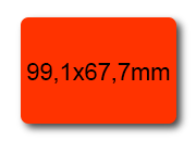 wereinaristea EtichetteAutoadesive, COPRENTE fluorescente, 99,1x67,7(67,7x99,1mm) Carta plaPL103004.
