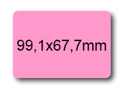 wereinaristea EtichetteAutoadesive, 99,1x67,7(67,7x99,1mm) Carta ROSA, adesivo Permanente, angoli arrotondati, per ink-jet, laser e fotocopiatrici, su foglio A4 (210x297mm) bra3096RS