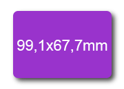 wereinaristea EtichetteAutoadesive, 99,1x67,7(67,7x99,1mm) Carta VIOLA, adesivo Permanente, angoli arrotondati, per ink-jet, laser e fotocopiatrici, su foglio A4 (210x297mm) bra3096VI