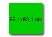 wereinaristea EtichetteAutoadesive, 99,1x93,1(93,1x99,1mm) Carta VERDE, adesivo Permanente, angoli arrotondati, per ink-jet, laser e fotocopiatrici, su foglio A4 (210x297mm) bra3097VE