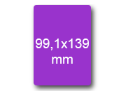 wereinaristea EtichetteAutoadesive, 99,1x139(139x99,1mm) Carta VIOLA, adesivo Permanente, angoli arrotondati, per ink-jet, laser e fotocopiatrici, su foglio A4 (210x297mm) bra3098VI