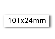 wereinaristea EtichetteAutoadesive, 101x24(24x101mm) Carta BIANCO, adesivo Permanente, angoli arrotondati, per ink-jet, laser e fotocopiatrici, su foglio A4 (210x297mm) bra3102