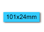 wereinaristea EtichetteAutoadesive, 101x24(24x101mm) Carta AZZURRO, adesivo Permanente, angoli arrotondati, per ink-jet, laser e fotocopiatrici, su foglio A4 (210x297mm) bra3102AZ