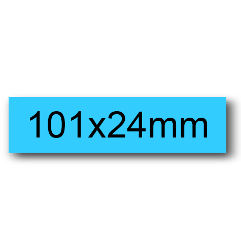 wereinaristea EtichetteAutoadesive, 101x24(24x101mm) Carta AZZURRO, adesivo Permanente, angoli arrotondati, per ink-jet, laser e fotocopiatrici, su foglio A4 (210x297mm).