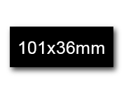 wereinaristea EtichetteAutoadesive, 101x36(36x101mm) Carta NERO, adesivo Permanente, angoli a spigolo, per ink-jet, laser e fotocopiatrici, su foglio A4 (210x297mm).
