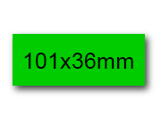 wereinaristea EtichetteAutoadesive, 101x36(36x101mm) Carta VERDE, adesivo Permanente, angoli a spigolo, per ink-jet, laser e fotocopiatrici, su foglio A4 (210x297mm).