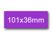 wereinaristea EtichetteAutoadesive, 101x36(36x101mm) Carta VIOLA, adesivo Permanente, angoli a spigolo, per ink-jet, laser e fotocopiatrici, su foglio A4 (210x297mm) bra3103vi
