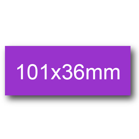 wereinaristea EtichetteAutoadesive, 101x36(36x101mm) Carta VIOLA, adesivo Permanente, angoli a spigolo, per ink-jet, laser e fotocopiatrici, su foglio A4 (210x297mm).