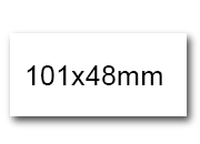 wereinaristea EtichetteAutoadesive, 101x48(48x101mm) Carta BIANCO, adesivo Permanente, angoli a spigolo, per ink-jet, laser e fotocopiatrici, su foglio A4 (210x297mm) bra3104
