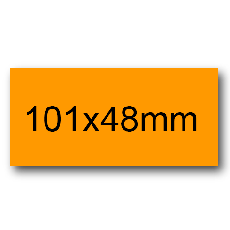 wereinaristea EtichetteAutoadesive, 101x48(48x101mm) Carta ARANCIONE, adesivo Permanente, angoli a spigolo, per ink-jet, laser e fotocopiatrici, su foglio A4 (210x297mm).
