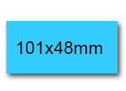 wereinaristea EtichetteAutoadesive, 101x48(48x101mm) Carta AZZURRO, adesivo Permanente, angoli a spigolo, per ink-jet, laser e fotocopiatrici, su foglio A4 (210x297mm).