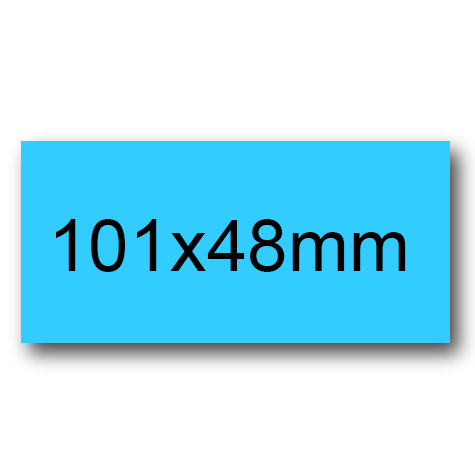 wereinaristea EtichetteAutoadesive, 101x48(48x101mm) Carta AZZURRO, adesivo Permanente, angoli a spigolo, per ink-jet, laser e fotocopiatrici, su foglio A4 (210x297mm).