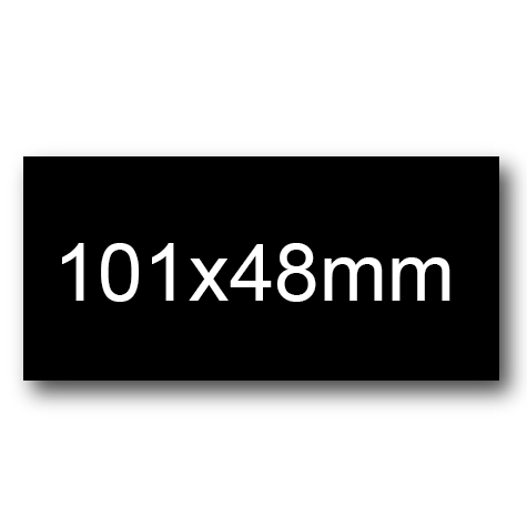 wereinaristea EtichetteAutoadesive, 101x48(48x101mm) Carta NERO, adesivo Permanente, angoli a spigolo, per ink-jet, laser e fotocopiatrici, su foglio A4 (210x297mm).